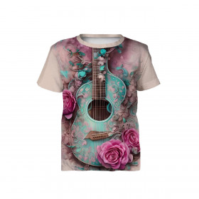 KID’S T-SHIRT - GUITAR WITH ROSES - sewing set