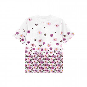 KID’S T-SHIRT - FLOWERS AND CLOVER (IN THE MEADOW) - single jersey