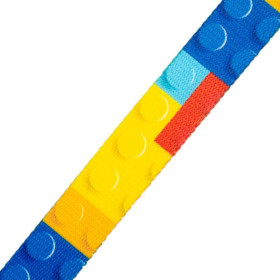 Smooth webbing tape - BRICKS / Choice of sizes