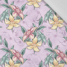 TROPICAL FLOWERS - Cotton woven fabric