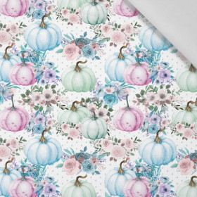 PUMPKINS AND FLOWERS pat. 3 (PUMPKIN GARDEN) - Cotton woven fabric