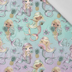 MERMAIDS AND PINEAPPLES - Cotton woven fabric