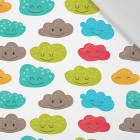 HAPPY CLOUDS (PASTEL SKY) - Cotton woven fabric