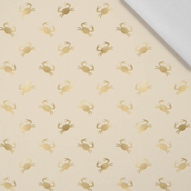 GOLDEN CRABS (GOLDEN OCEAN) / beige - Cotton woven fabric