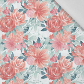 ROSES AND PEONIES pat. 2 - Cotton woven fabric