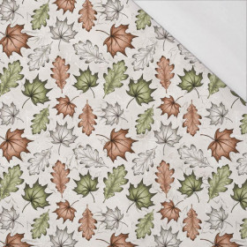 FOREST LEAVES pat. 1 / beige - single jersey with elastane 