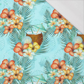 COCONUTS AND FLOWERS - single jersey with elastane 