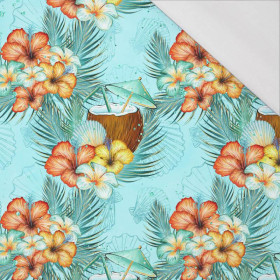 COCONUTS AND FLOWERS - single jersey with elastane 