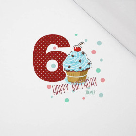 6ST BIRTHDAY / MUFFIN - SINGLE JERSEY PANEL 