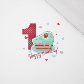 1ST BIRTHDAY / BIRTHDAY CAKE - SINGLE JERSEY PANEL 