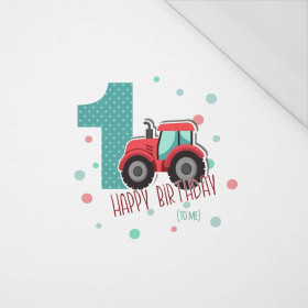 1ST BIRTHDAY / TRACTOR - SINGLE JERSEY PANEL 