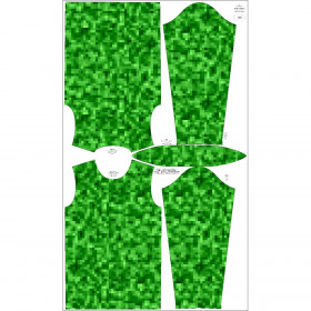 THERMO KIDS BLOUSE (BILLIE) - PIXELS pat. 2 / green - sewing set
