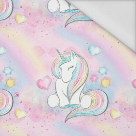 UNICORNS AND RAINBOW  pat. 2 (WONDERLAND) - Waterproof woven fabric