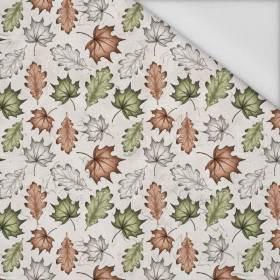 FOREST LEAVES pat. 1 / beige - Waterproof woven fabric