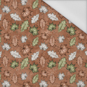 FOREST LEAVES pat. 1 / brown - Waterproof woven fabric