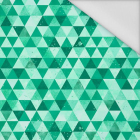 SMALL TRIANGLES / green - Waterproof woven fabric