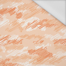 CAMOUFLAGE - scribble / orange - Waterproof woven fabric