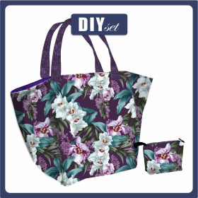 XL bag with in-bag pouch 2 in 1 - EXOTIC ORCHIDS PAT. 4 - sewing set