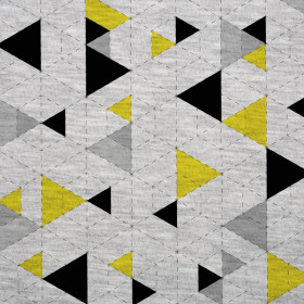 GEOMETRIC TRIANGLES YELLOW 2 / melange - looped knit SP250