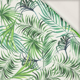 PALM LEAVES pat. 4 / white - Waterproof woven fabric