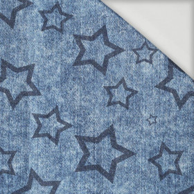 DARK BLUE STARS (CONTOUR) / vinage look jeans dark blue - Viscose jersey