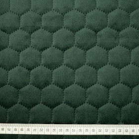 BOTTLED GREEN - Quilted honeycomb velour