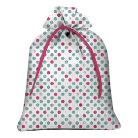 Gift pouches - GLITTER DOTS PAT 3 / LEAVES pat 16 - sewing set