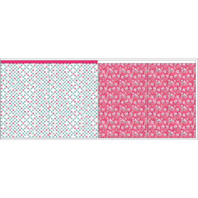 Gift pouches - GLITTER DOTS PAT 3 / LEAVES pat 16 - sewing set