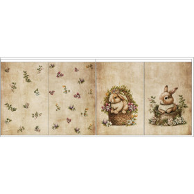 Gift pouches - BUNNIES IN BASKETS - sewing set