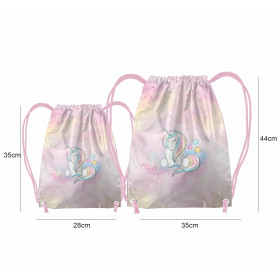 GYM BAG - UNICORNS AND RAINBOW  pat. 2 (WONDERLAND) - sewing set