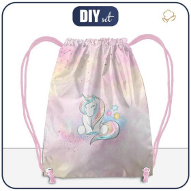 GYM BAG - UNICORNS AND RAINBOW  pat. 2 (WONDERLAND) - sewing set