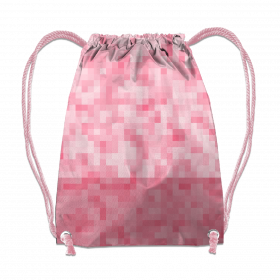 GYM BAG - PIXELS pat. 2 / pink - sewing set