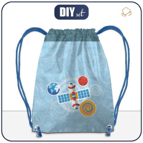 GYM BAG - SATELLITE (SPACE EXPEDITION) / ACID WASH LIGHT BLUE - sewing set