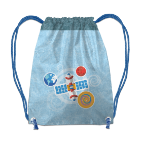 GYM BAG - SATELLITE (SPACE EXPEDITION) / ACID WASH LIGHT BLUE - sewing set