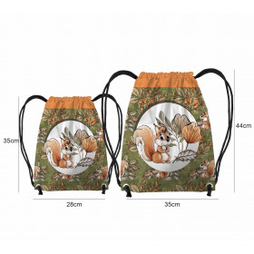 GYM BAG - HAPPY SQUIRRELS (AUTUMN IN THE FOREST) - sewing set