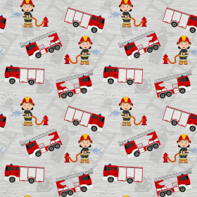 FIRE BRIGADE / ladder - Cotton woven fabric