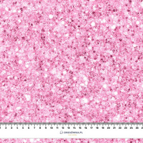 PINK GLITTER (WONDERLAND) - single jersey with elastane 