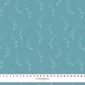 SHOAL pat. 2 (BLUE PLANET) - Cotton woven fabric