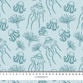 JELLYFISH AND CORALS (BLUE PLANET) - Waterproof woven fabric
