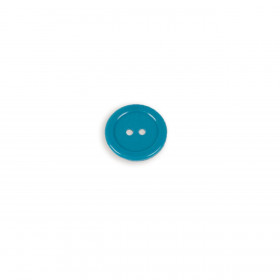 Round, two hole button 20mm - emerald