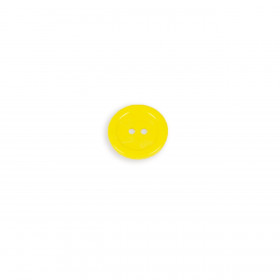 Round, two hole button 20mm - yellow