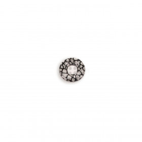 Plastic button 12mm four hole white silver and black mosaic