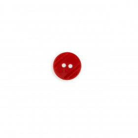 Plastic button 15mm, two hole - RED