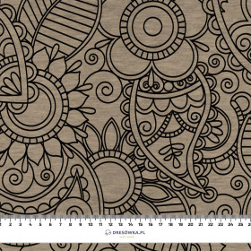 MEHNDI BLACK / melange beige - Linen 100%