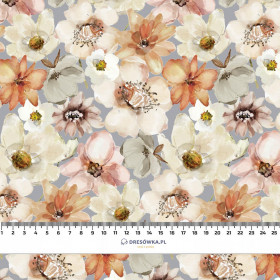 WATER-COLOR FLOWERS pat. 4 - Cotton muslin