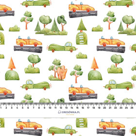 CARS IN PARK (CITY WORLD) - looped knit fabric