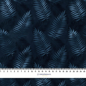 BLUE LEAVES pat .2 - Hydrophobic brushed knit