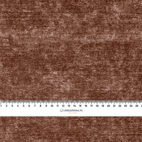 VINTAGE LOOK JEANS (brown) - looped knit fabric