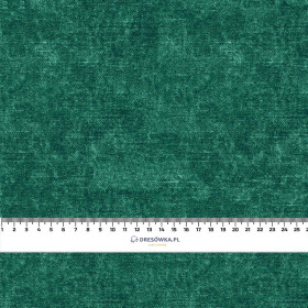 ACID WASH / BOTTLE GREEN - looped knit fabric