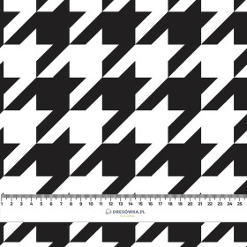 BLACK HOUNDSTOOTH (big) / WHITE - Cotton woven fabric